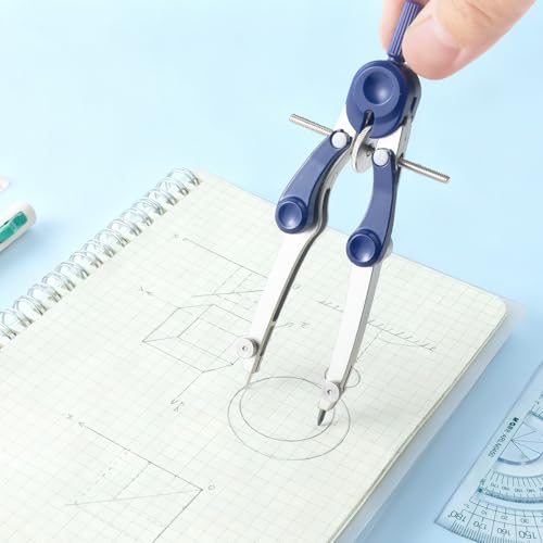 M&G Professional Metal Geometry Compass, 12.20 Inch Maximum Diameter, Lockable Distance Includes Extra Lead, Ideal for Drafting & Drawing - style: Modern