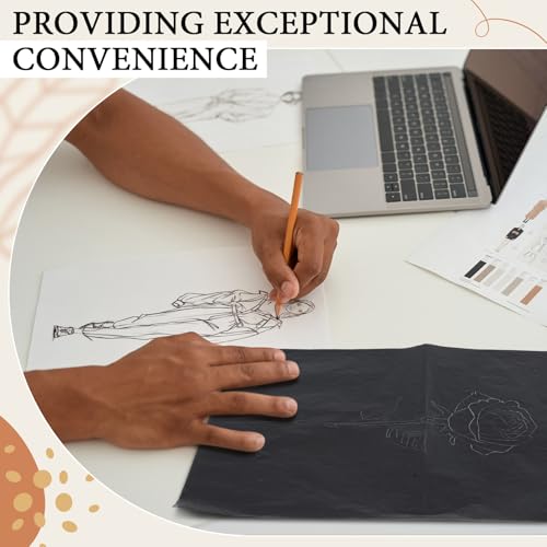 Epakh 20 Sheets 18" X 24" Large Graphite Carbon Transfer Paper, Reusable Transfer Paper for Canvas, Wood, Fabric, Papers, Ceramic, Drawing, Sketching, Painting and DIY Crafts - size: 18" x 24"