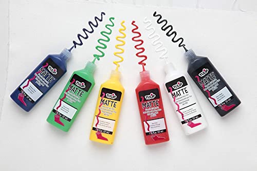 Tulip Puff Paint Matte Colors 6 Count, Multi-Surface, Premium Quality, Nontoxic & Waterproof Craft Paint, Permanent on Fabric (Pack of 10) - color: Matte, size: 1.25 Fl Oz (Pack of 60)