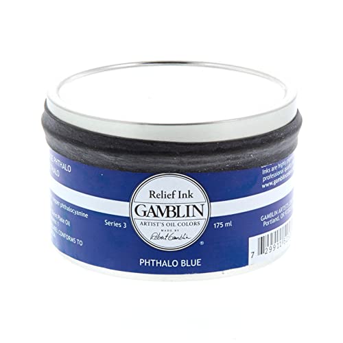 Gamblin Artist's Colors Relief Ink - Phthalo Blue, 175 ml