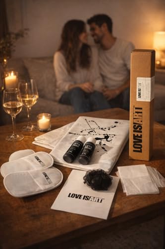 Love is Art - The Original Couples Paint Kit for Date Night - Romantic Engagement Gift for Couples, Wedding & Engagement Gifts for Him & Her, DIY Canvas Art Experience