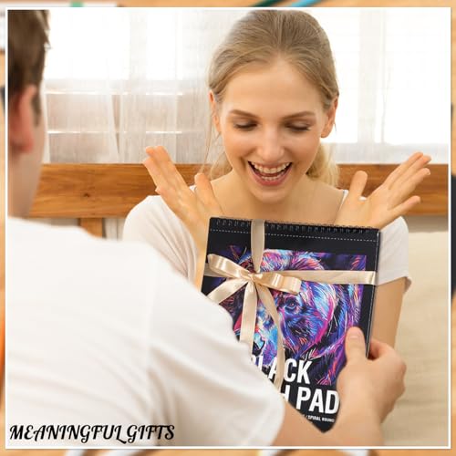 30 Sheets Black Paper Sketchbook, 98lb/160gsm Heavyweight Black Sketch Pad 9×12in, Acid-Free Drawing Paper, Spiral Bound Sketch Book for Kids, Teens, Artist - size: 9×12 Inch (1 pack)