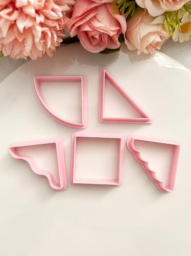 Bookmark Polymer Clay Cutters and Molds Set(5Pcs), Reusable PLA Clay Tools for DIY Jewelry Making, Assorted Shapes for Earrings, Pendants & Crafts