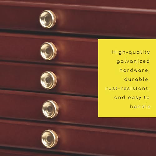 MEEDEN 10-Drawer Wood Artist Supply Storage Box, Portable Beechwood Multifunctional Pencil Brush Organizer Wood Box with Drawer&Compartments for Pastels, Pencils, Pens, Makeup Brushes(Deep Walnut) - size: 10 Layer Drawers