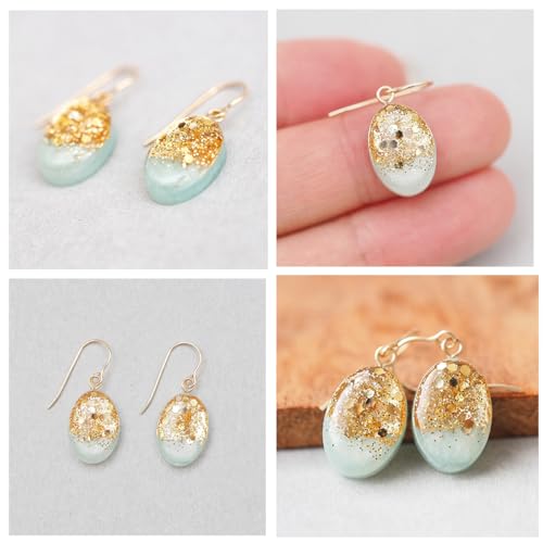 3 PCS Resin Jewelry Mold Kit with Hole Earring Silicone Mould Waterdrop Oval Pendant Molds Stars Moon Clouds Necklace Moulds for DIY Pendant Earrings Necklace Keychains Jewelry Making (3 Styles)