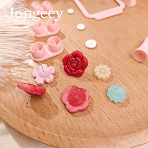 Stud Post Embedding Tool Set for Polymer Clay Earring, 3D Print Polymer Clay Tools for Clay Jewelry, Earring Post Embedder Tool, Easy to Use and Store