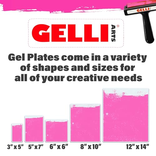 Gelli Arts Gel Printing Plate - 8" X 10" Gel Plate, Reusable Gel Printing Plate, Printmaking Gelli Plate for Art, Clear Gel Monoprinting Plate, Gel Plate Printing for Arts and Crafts - size: 8" x 10"
