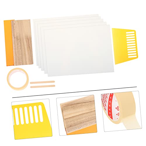 HOODANCOS 1set Screen Printing Squeegee Kit for Graphic and Textile Applications Scraper for Home Printing Silk Screen Accessory