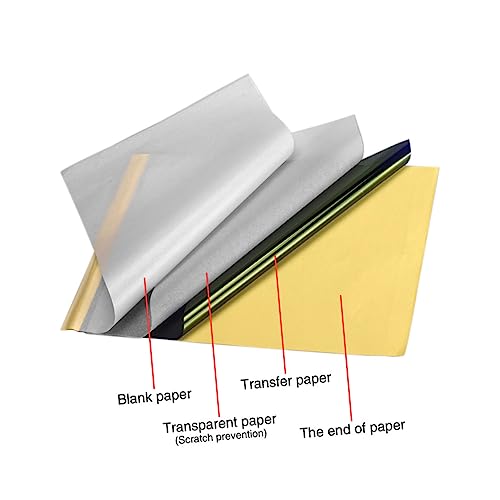 Ipetboom 20pcs Transfer Paper for Tattooing Tracing Copy Paper for Design Stencils for Artists and Beginners Safe Material for Skin Use