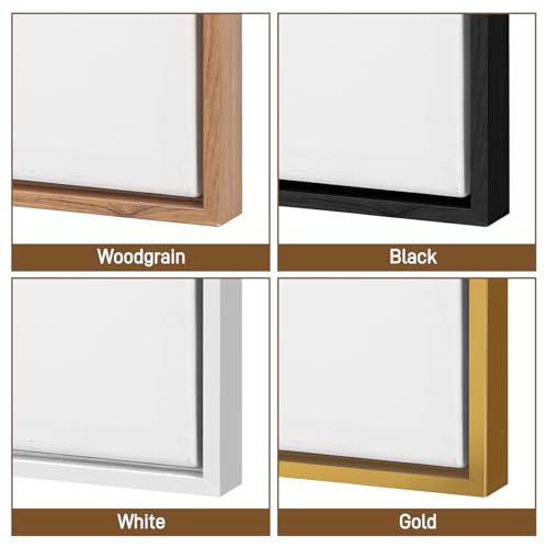 Canvas Floating Frame, Canvas Frame 0.75 inches deep Floater for Canvas Panel Oil Painting Wall Art Prints (Gold, 11.8x15.7) - color: Gold, size: 11.8x15.7