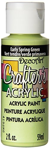 DecoArt Crafter's Acrylic Paint, 2-Ounce, Early Spring Green - color: Early Spring Green, size: 2 Fl Oz (Pack of 1)