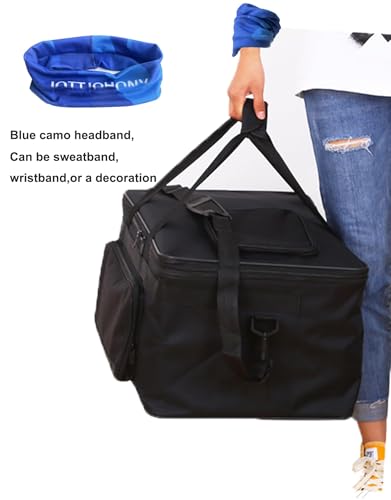 Art Supplies Organizer Bag Craft Tool Storage Tote Arts and Crafts Carrying Case Artist Travel Carrier Bag with Headband Waterproof Paint Box Foldable For Drawing Sketch Painting Sewing Large Capacity - color: camo blue