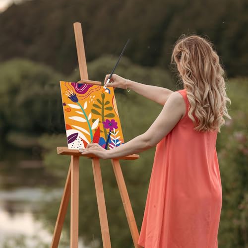 6 Pack Pre Drawn Canvas for Painting Pre Printed Canvas Kit 8 x 10 Inch Stretched Cotton Paint and Sip Set for Adults Couple Party Graduation Summer Date Night(Plants Flowers) - style: Plants Flowers