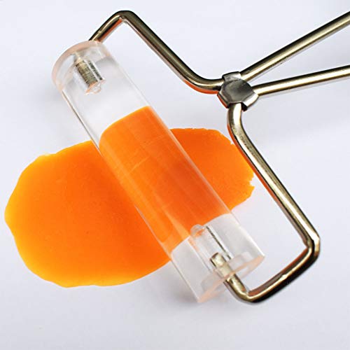 Acrylic Roller, Ideal for Anti Skid Tape Construction Tools, Clay Rolling Pin and Stamping Tools (4-Inch, Clear) - size: 4-Inch