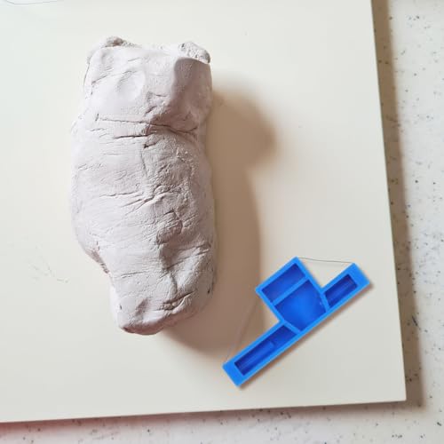 TEHAUX Angle Cutting Clay Wire Cutter Pottery Trimming Tool for Sculpting DIY Crafts Small Portable Ceramic Sculpting Cutting Tool