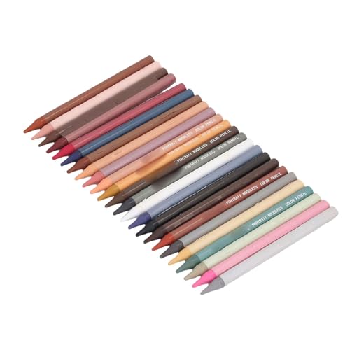 HEEPDD 24 Color Pencils Set, Vibrant Oil Based Pigment Drawing Pencils Smooth Layering Blending Art Tool with Portable Woodless Design, for Sketching Coloring School Projects