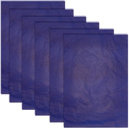 100 Sheets 11.7 x 8.3 Inch Blue Carbon Transfer Paper Transfer Drawing Paper Rectangle Graphite Crafts Tracing Blank Pages Accessories for DIY Making Woodworking Drawing Board Art Projects - color: Dark Slate Blue