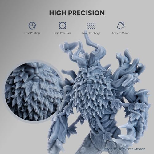 ELEGOO Mercury Plus V2 3D Printing Wash and Cure Station and ELEGOO Standard 3D Printer Resin Grey 1000g