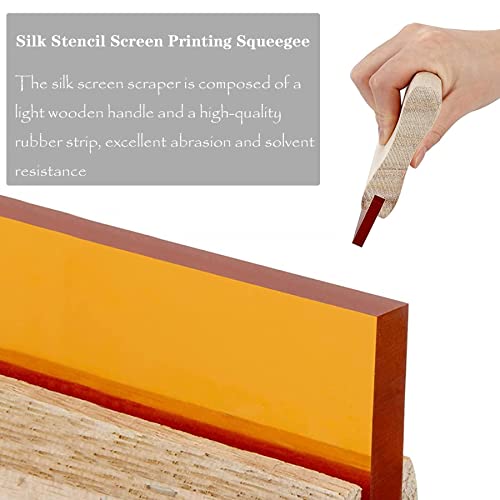 Cayway Screen Printing Kit, 2 PCS Wood Silk Screen Printing Frame with Mesh, Screen Printing Squeegees, Mask Tape for Screen Printing - color: Style 4