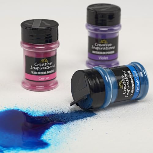 Creative Inspirations Powder Watercolor Paint - 38g Shaker Bottle, Burnt Sienna - Dye-Based Water-Soluble Crystalline Pigments - Non-Toxic, Perfect for Abstract and Spontaneous Effects - color: Burnt Sienna, style: Pack of 1
