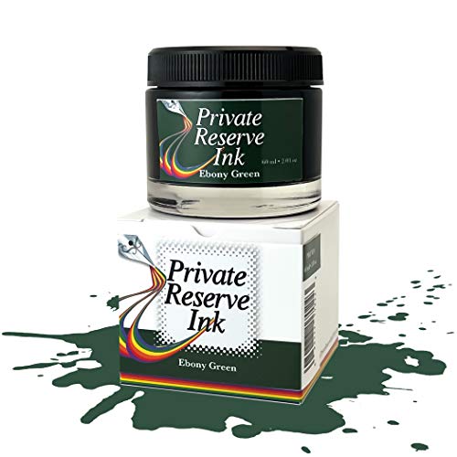 Private Reserve Premium Fountain Pen Ink, 60ml Bottle, Ebony Green | Premium fountain pen ink with smooth flow, rich color, and reliable everyday writing performance. - color: Ebony Green