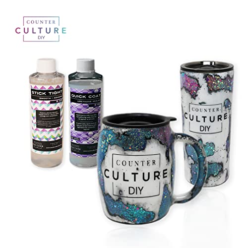 Counter Culture DIY Clear Quick Coat Sealer for Resin Art, 4 oz Bottle Epoxy Supplies for Coating & Casting, Tumblers, Keychains, Jewelry, Outdoor Sign Waterproofing, No VOC (4 oz) - size: 4 oz