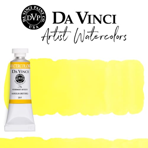 DA VINCI PAINTS Professional Artist Watercolor Paint, Aureolin (Mixture), 15mL - color: Aureolin (Mixture), style: 15mL