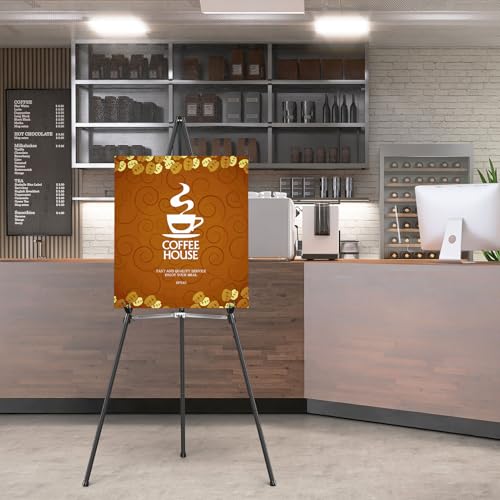 Easel Stand for Sign,63" Portable Metal Easel Stand for Wedding Sign,Adjustable Folding Art Easel for Display with Portable Bag(Black,2 Pack) - style: 2 pack