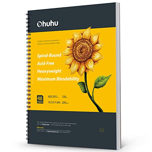 Ohuhu Marker Sketchbook + Double Sided Bleedproof Marker Sketchbook