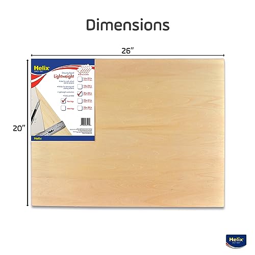 Maped - Helix Wooden Lightweight Drawing Board 20 x 26 Inch - Ideal for Students - Sketching Outdoors - Lightweight Design - Premium All-Wooden Drawing Boards are Super Light and Portable - size: 20"W x 26"H, style: Plain Edge