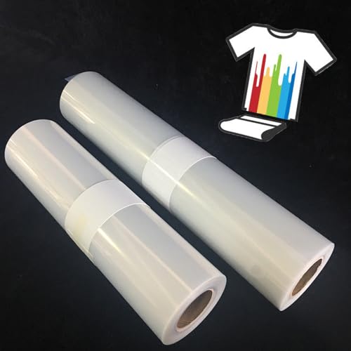 13"x100ft. Screen Printing Film 1 Roll Waterproof Inkjet Transparent Film for Water-based Pigment and Dye Printers