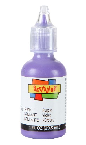 Scribbles Fabric 3D Paint, Purple, 1 Oz - color: Purple, size: 1 Fl Oz (Pack of 1)