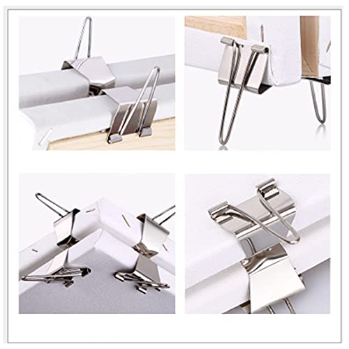 heyous 4pcs Stainless Steel Wet Canvas Clips Hold 2 Canvas Face to Face for Oil Painting Frame Art Supplies