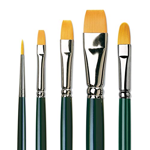 da Vinci Oil & Acrylic Series 5243 Nova Synthetic Paint Brush Set with Wood Mixing Palette, Multiple Sizes, 5 Brushes (Series 1670, 1870, 1875) - style: Nova Oil & Acrylic Synthetic Wood Box Set