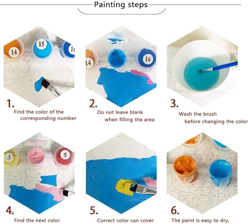 ldazao Girl Paint By Numbers Kit for Adults Flower Color Adult Paint By Number Kits Canvas Oil Painting Kit DIY Crafts for Women Gift 16x20 Inch Flameless - color: SZ003