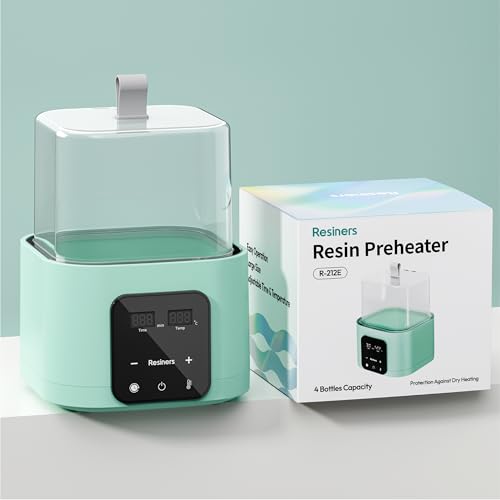 Resiners AirWarm Auto Resin Preheater, Thins Viscosity & Reduce Bubbles, Intelligent Accurate Temperature & Time Control, Large Capacity Multifunctional Warmer for 8/16/32/64oz Epoxy UV Resin