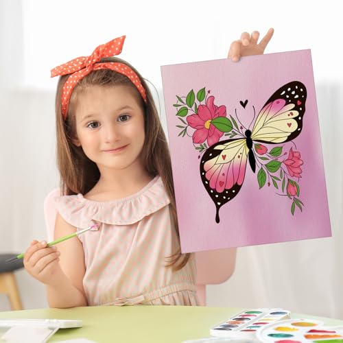 COCHIE 6 Pack 8x10 Inches Butterfly Flower Pre Drawn Canvas to Paint for Sip and Paint Party, Pre Printed Framed Canvases Set, Butterflies Pre Sketched Canvas for Painting for Adults Kids - size: 8x10 Inches, style: Butterfly