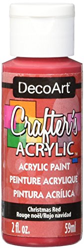 DecoArt Crafter's Acrylic Paint, 2-Ounce, Christmas Red - color: Christmas Red, size: 2 Fl Oz (Pack of 1)
