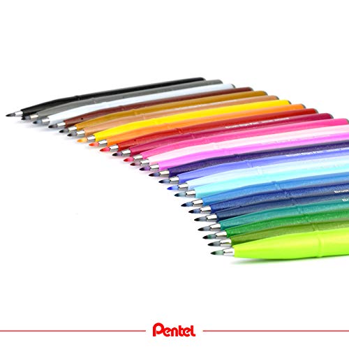 Pentel Brush Sign Pen - Blue (Pack of 10) - color: Blue