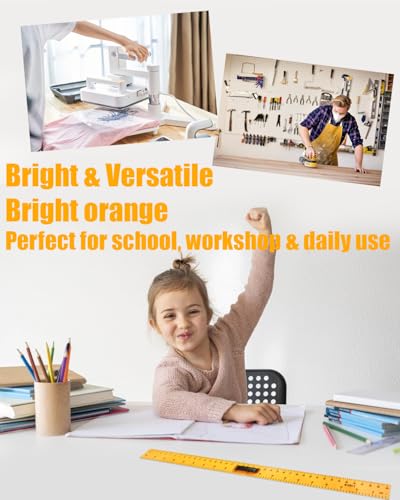 Magnetic 1m Ruler, Clear Drafting Tools Large Teaching Aids, Math Classroom Teaching Measurement Set, Oversized Ruler Geometry Tool Set, Yellow - color: Yellow