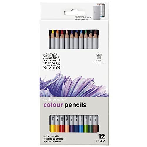 Winsor & Newton Studio Collection Artist Pencils, Color Pencils, Set of 12 - style: 12 Color Pencils