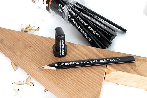 Baum Designs 15pc Carpenter Flat Pencil Set with Pencil Sharpener - style: 15 Pencils