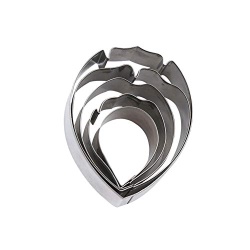KALAIEN 5pcs Stainless Steel Peony Cutter 2pcs Fondant Silicone Mold Gumpaste Peony Sugarcraft Flower Veining Mold Veiner Petal Making Tool - color: Peony Set(7pcs)