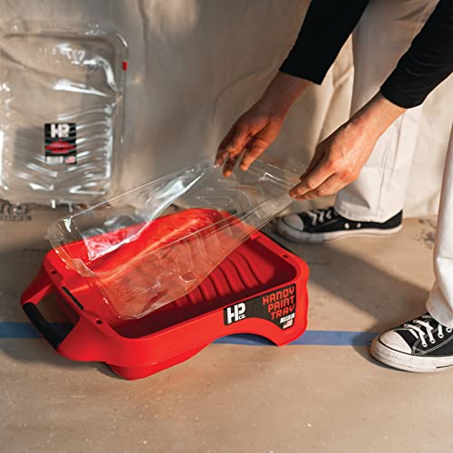 Handy Paint Tray, for Painting Projects, Fast Cleanup, and Touch Ups, Holds Up to a Gallon of Paint or Stain, Disposable, Deep Well Liners Kit - size: 1 Count (Pack of 1)
