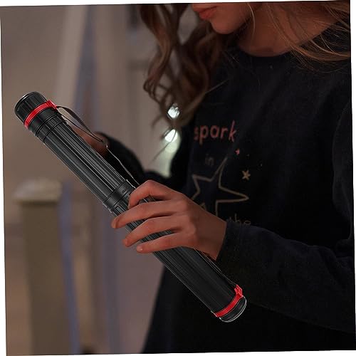 NUOBESTY Thickened Telescoping Poster Tube with Shoulder Strap Expandable Artwork Carrying Case for Drawings Blueprints and Documents Secure Spiral Seal Storage Tube