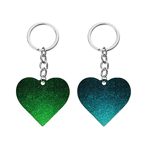Big Heart Shape Silicone Mold Large Love Heart Keychain Charms Epoxy Resin Molds Casting Molds with Hole for DIY Crafts Making - 2 PCS