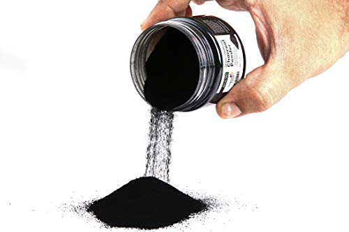 BRUSTRO Artists Compressed Charcoal Powder 100 ml. | Richest Black Tone, Ideal for Layering, Shading, Drawing, Sketching, Mixed Media Art, Fine Art Students, Professionals.