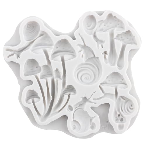 Mushroom Polymer Clay Casting Mold Mushroom Snail Silicone Molds for DIY Crafts Epoxy Resin Casting Air Dry Polymer Clay Plaster Jewelry Making - color: Style B