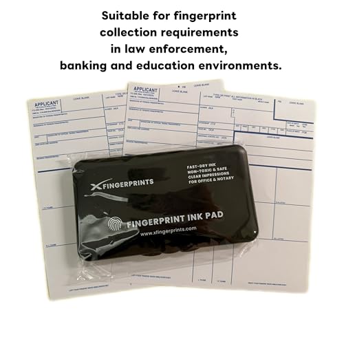 Fingerprint Ink Pad Ultra-Black 6.2" – Quick-Dry, Flawless, Non-Toxic Ink for 10,000+ Clear Prints – Large Stamp Pad for Notary, ID Verification, Banks, Schools, Law Enforcement & Legal Forms - size: Rectangle Large|Single