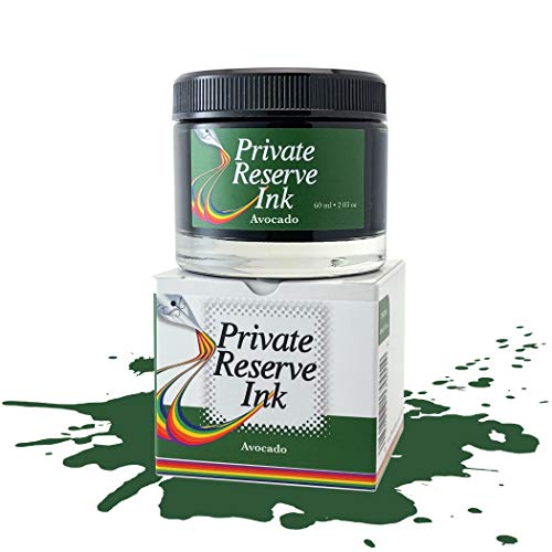 Private Reserve Premium Fountain Pen Ink, 60ml Bottle, Avocado | Premium fountain pen ink with smooth flow, rich color, and reliable everyday writing performance. - color: Avocado